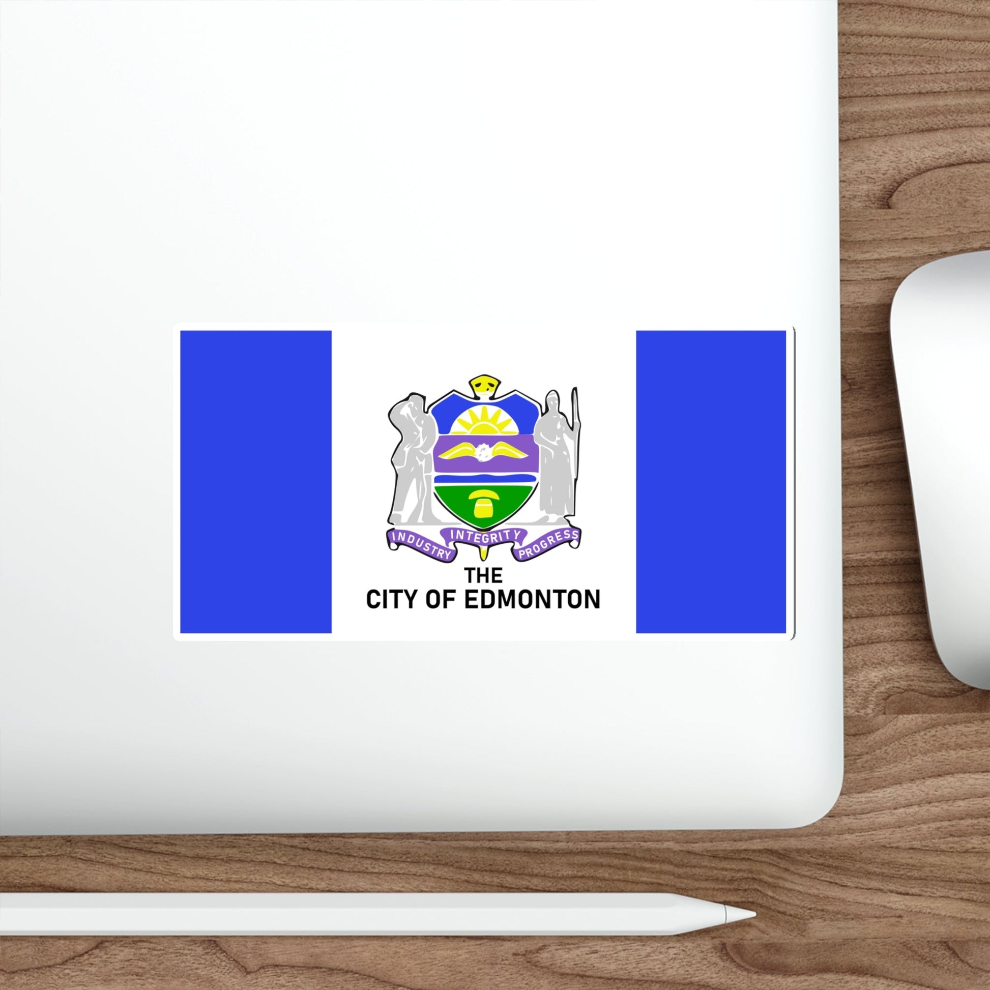 Flag of Edmonton 1966–1986 Canada STICKER Vinyl Die-Cut Decal-The Sticker Space