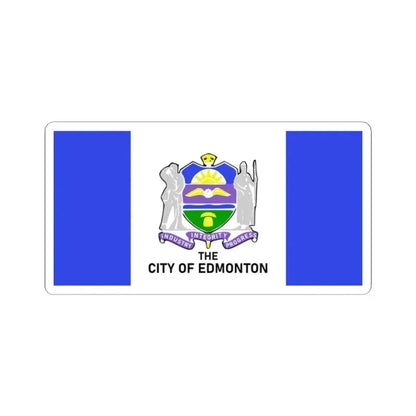 Flag of Edmonton 1966-1986 (Canada) STICKER Vinyl Kiss-Cut Decal 2 Inch White - The Sticker Space