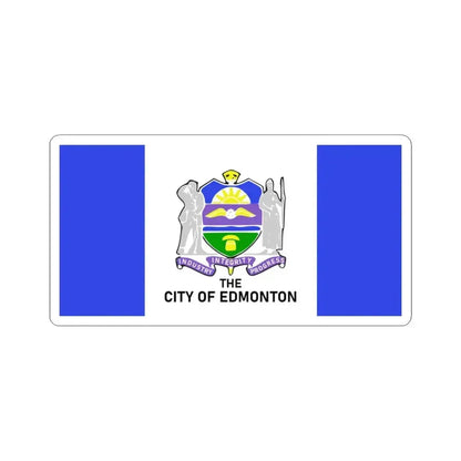 Flag of Edmonton 1966-1986 (Canada) STICKER Vinyl Kiss-Cut Decal 3 Inch White - The Sticker Space
