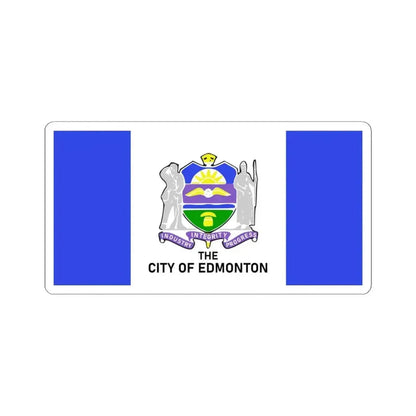 Flag of Edmonton 1966-1986 (Canada) STICKER Vinyl Kiss-Cut Decal 4 Inch White - The Sticker Space