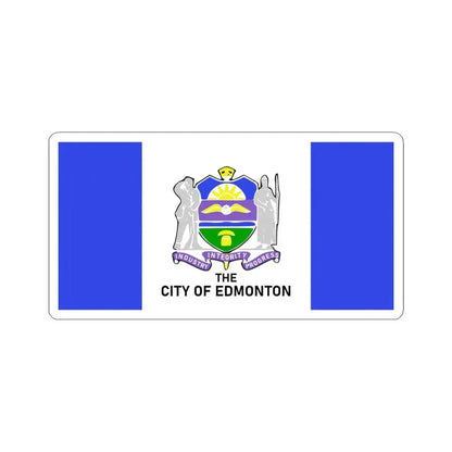 Flag of Edmonton 1966-1986 (Canada) STICKER Vinyl Kiss-Cut Decal 6 Inch White - The Sticker Space