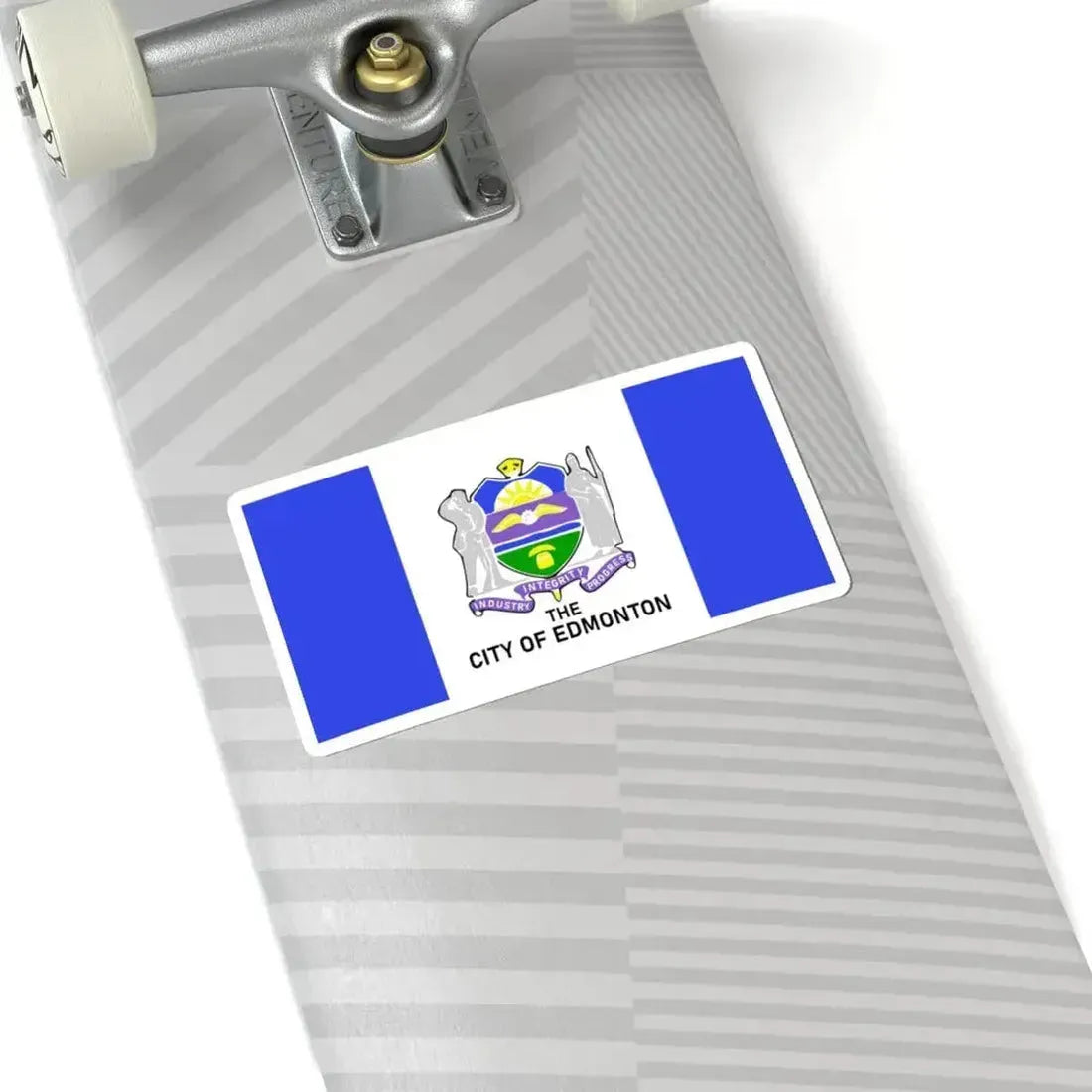 Flag of Edmonton 1966-1986 (Canada) STICKER Vinyl Kiss-Cut Decal - The Sticker Space