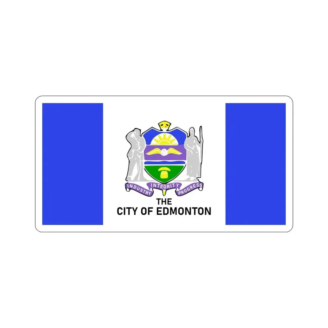 Flag of Edmonton 1966–1986 Canada STICKER Vinyl Die-Cut Decal 6 Inch - The Sticker Space
