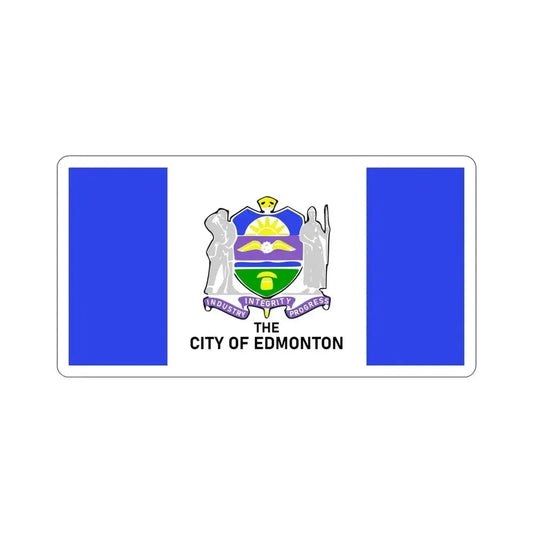 Flag of Edmonton 1966–1986 Canada STICKER Vinyl Die-Cut Decal 6 Inch - The Sticker Space