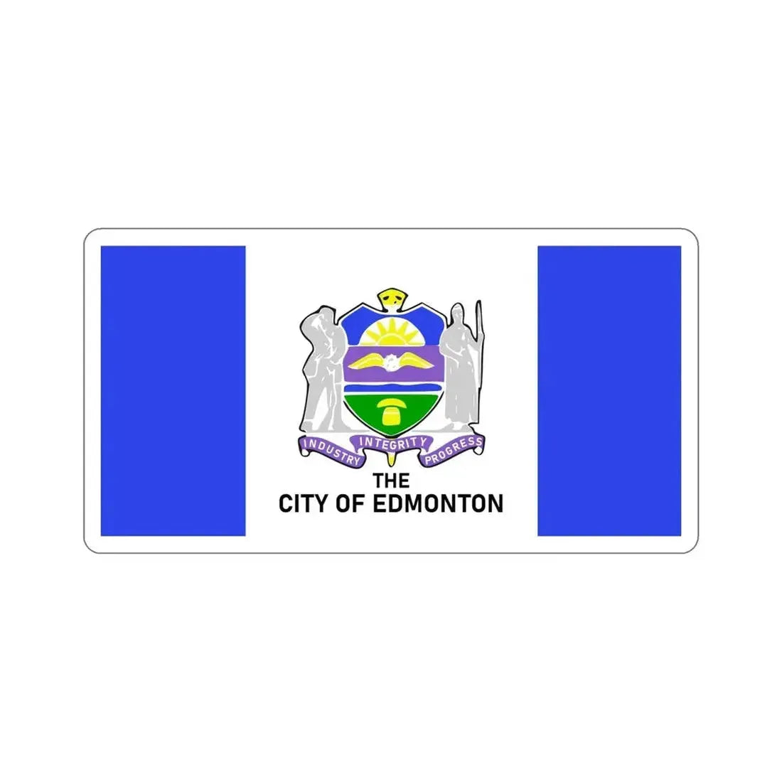 Flag of Edmonton 1966–1986 Canada STICKER Vinyl Die-Cut Decal - The Sticker Space