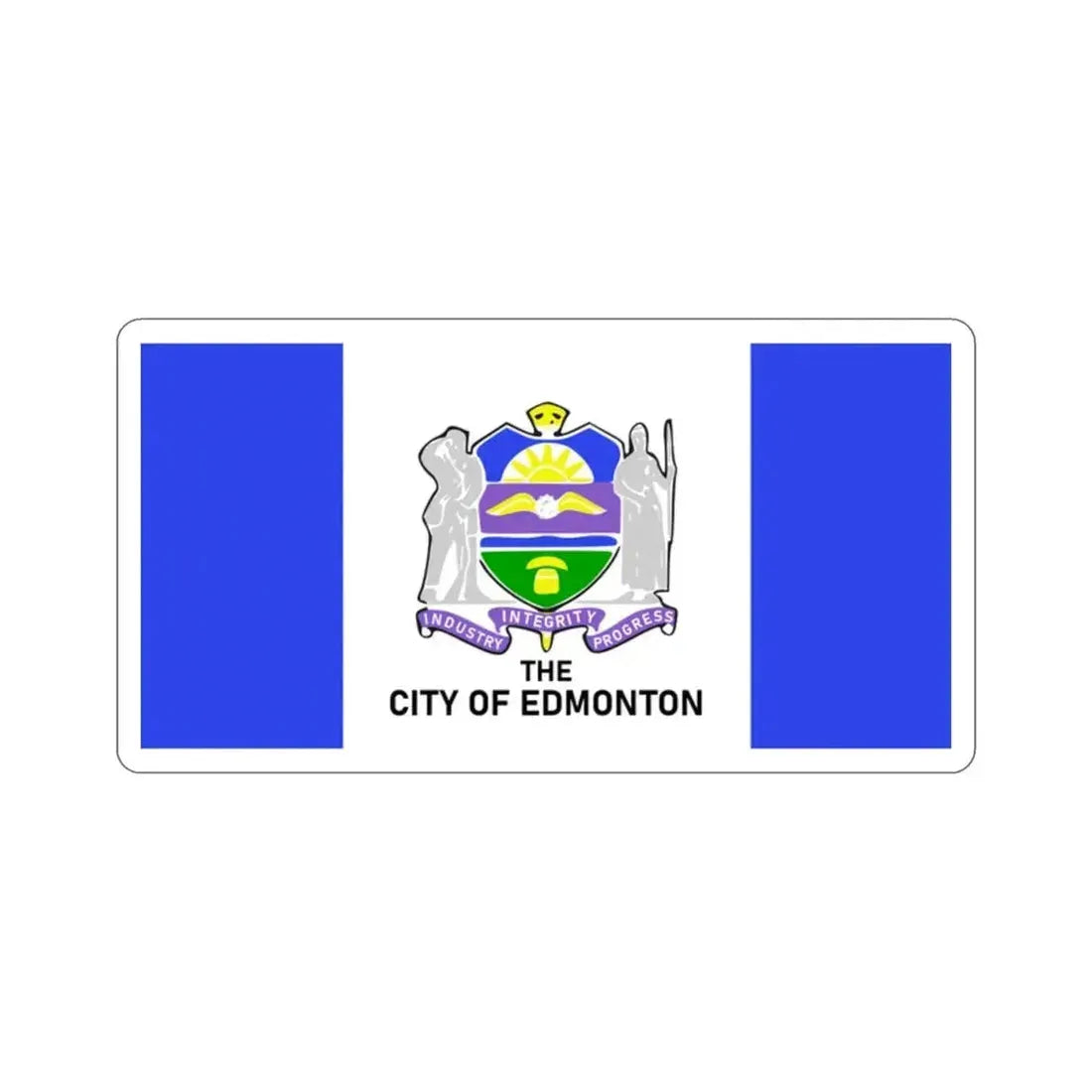 Flag of Edmonton 1966–1986 Canada STICKER Vinyl Die-Cut Decal - The Sticker Space
