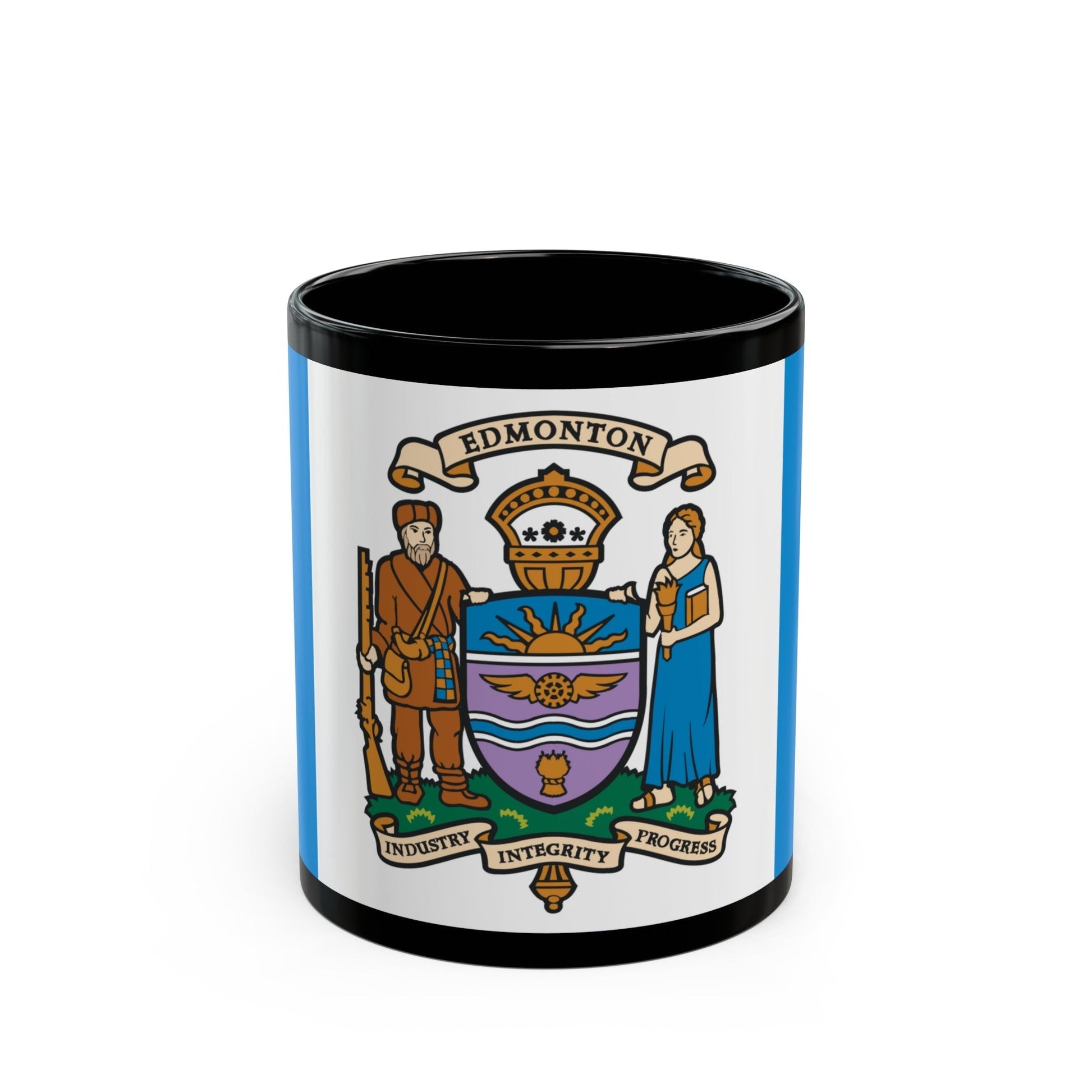 Flag of Edmonton Canada - Black Coffee Mug-11oz-The Sticker Space