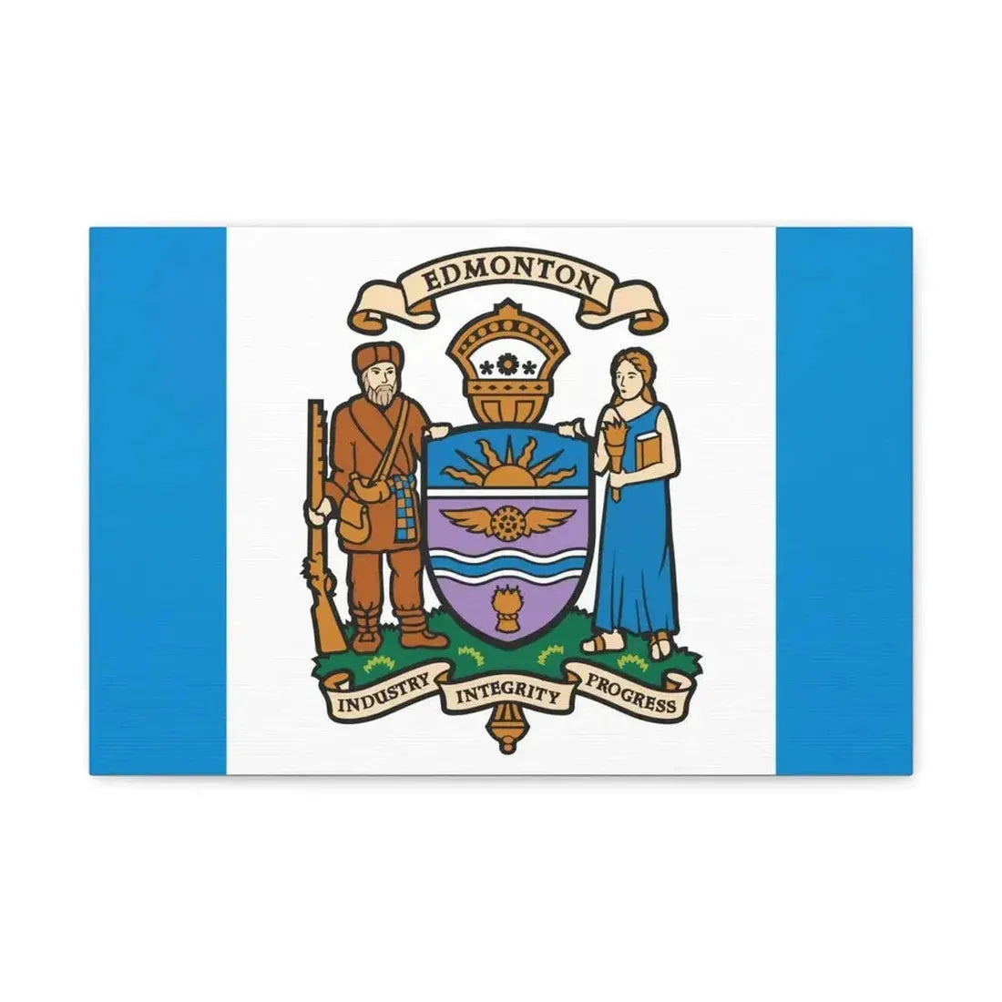 Flag of Edmonton Canada - Canvas Wall Art - The Sticker Space