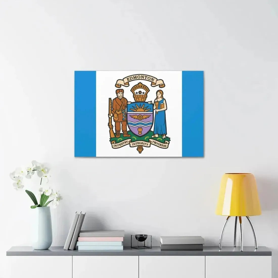 Flag of Edmonton Canada - Canvas Wall Art - The Sticker Space
