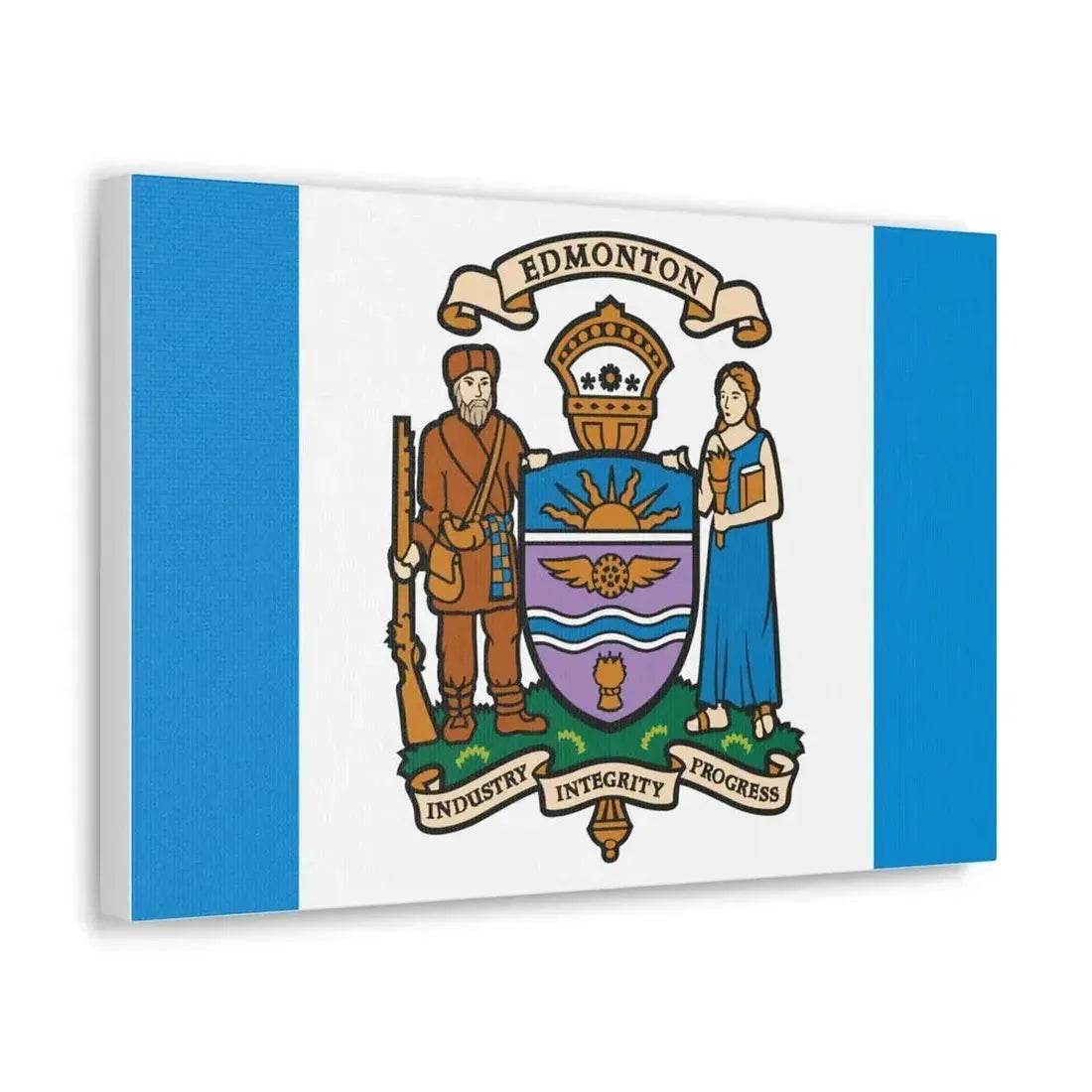 Flag of Edmonton Canada - Canvas Wall Art - The Sticker Space
