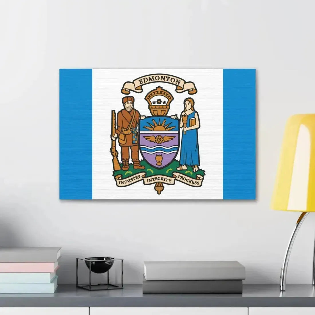 Flag of Edmonton Canada - Canvas Wall Art - The Sticker Space