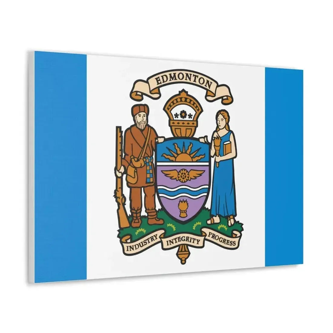 Flag of Edmonton Canada - Canvas Wall Art - The Sticker Space