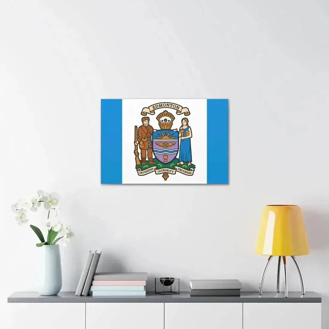 Flag of Edmonton Canada - Canvas Wall Art - The Sticker Space