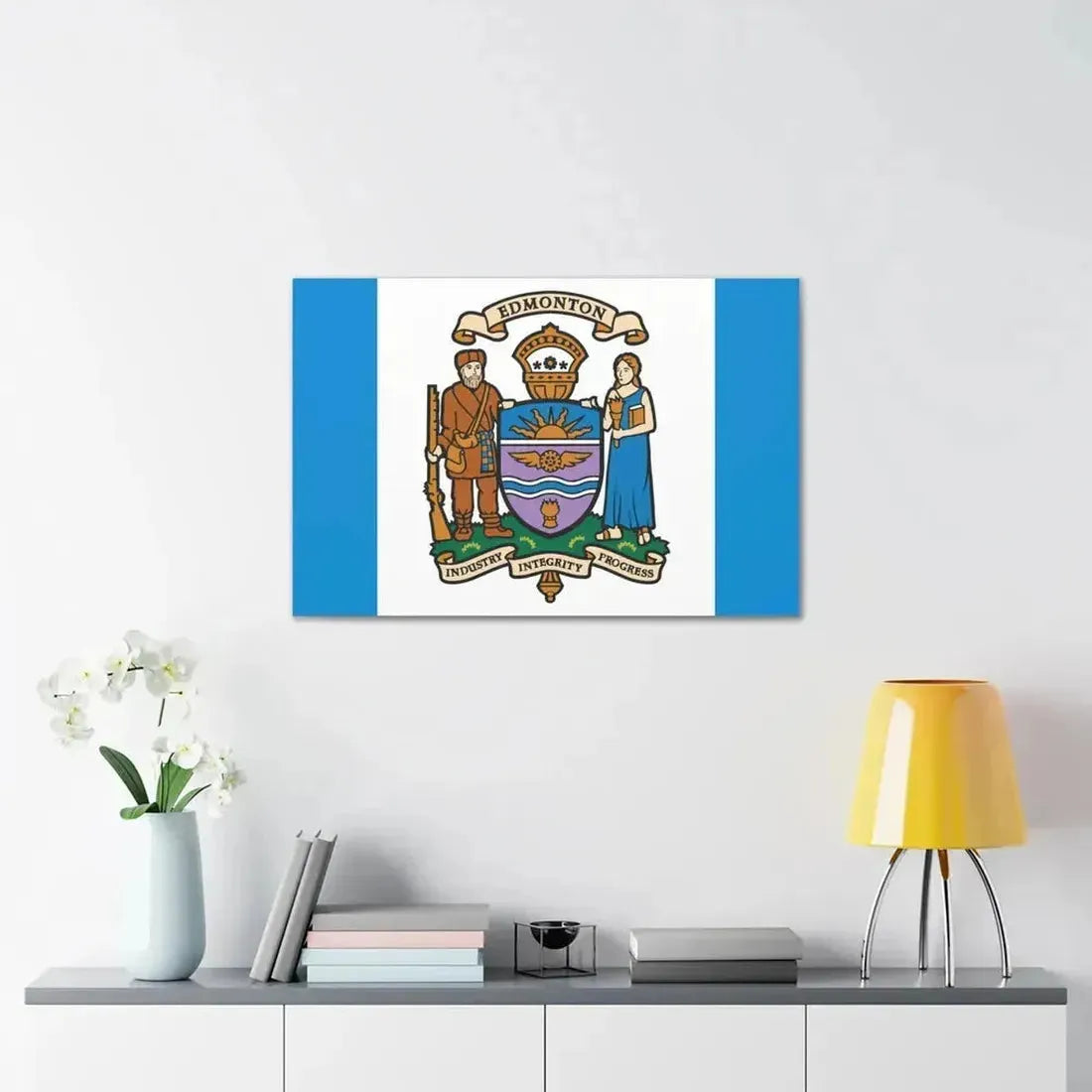 Flag of Edmonton Canada - Canvas Wall Art - The Sticker Space