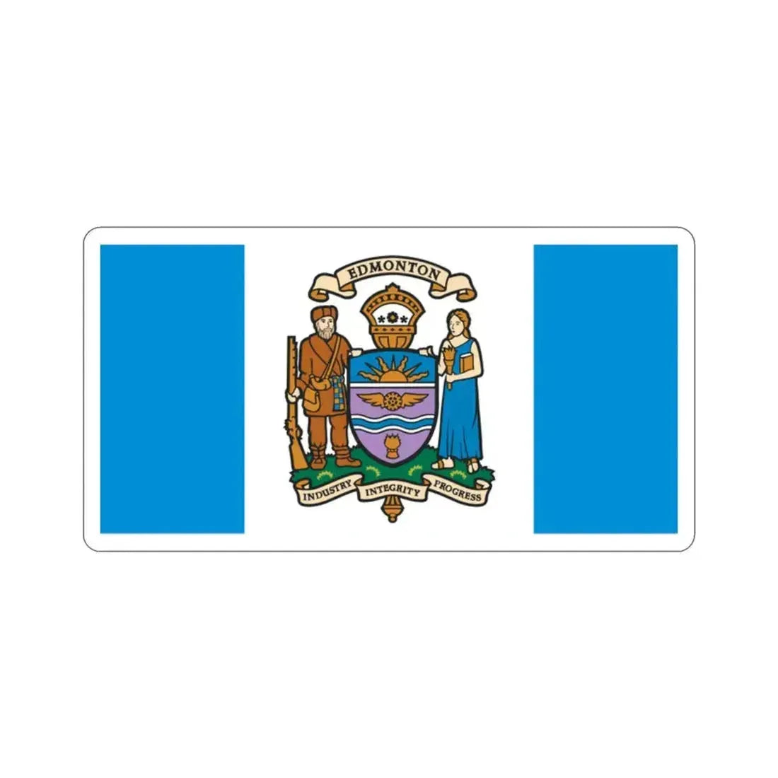 Flag of Edmonton Canada STICKER Vinyl Die-Cut Decal 2 Inch - The Sticker Space
