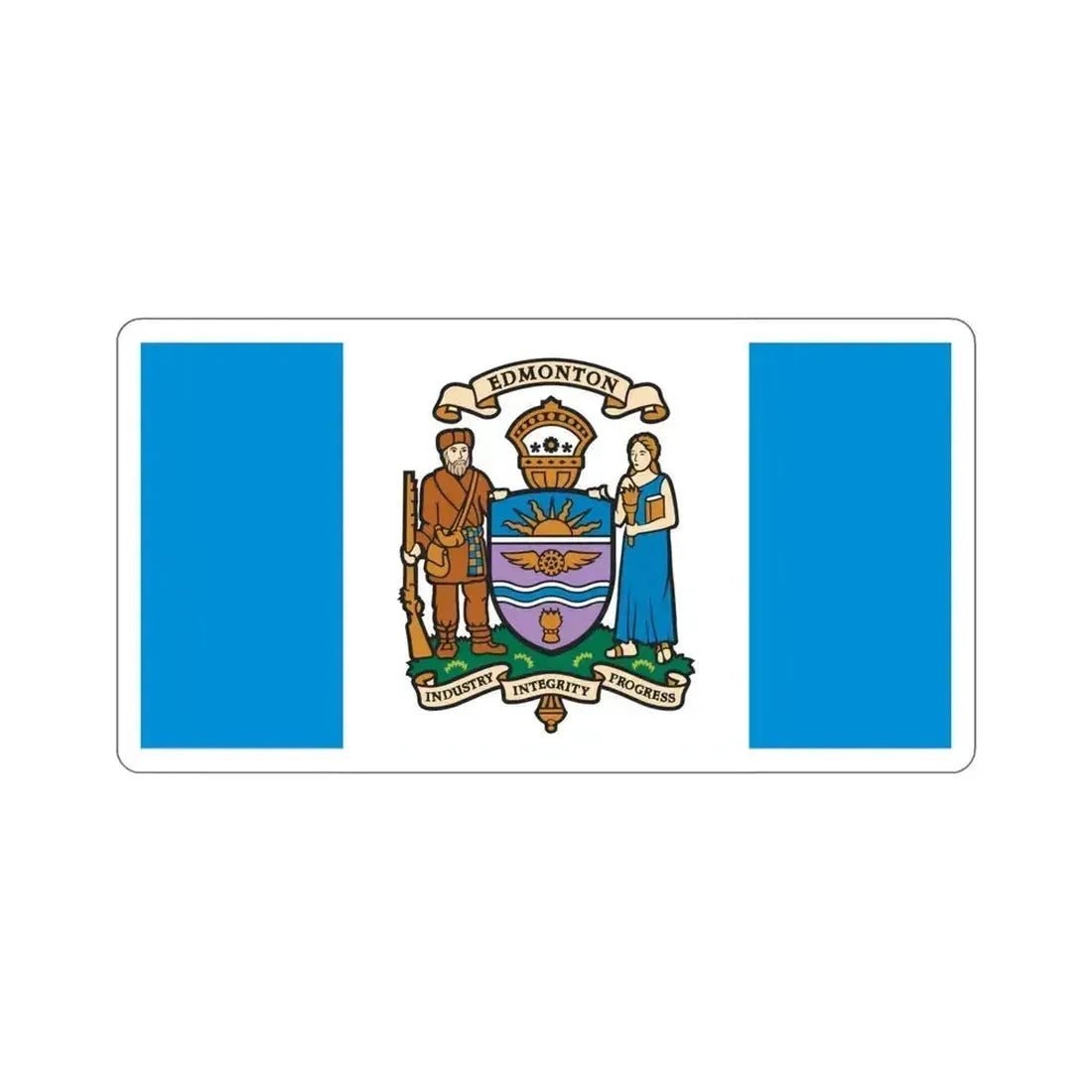 Flag of Edmonton Canada STICKER Vinyl Die-Cut Decal 4 Inch - The Sticker Space