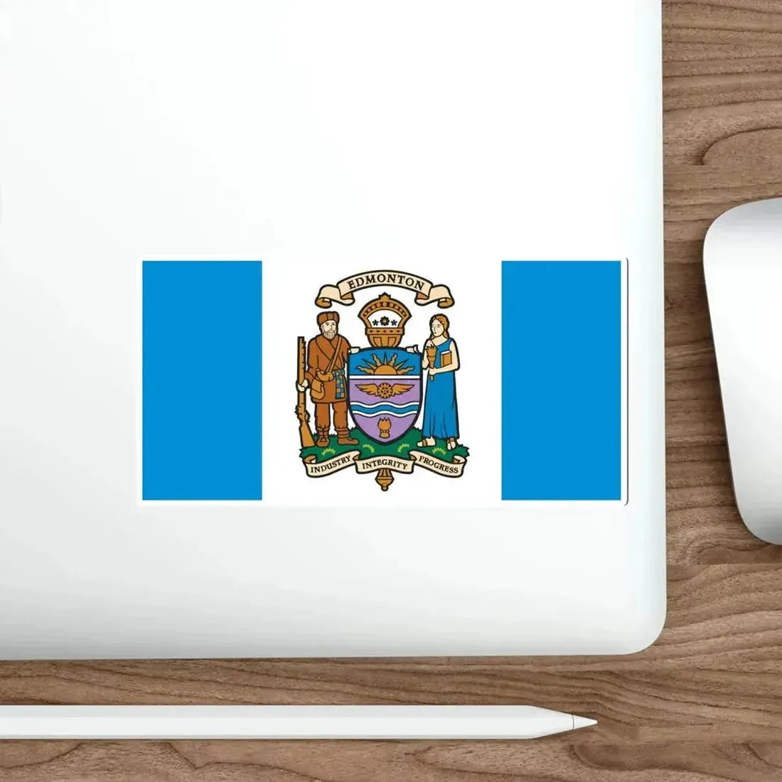 Flag of Edmonton Canada STICKER Vinyl Die-Cut Decal - The Sticker Space