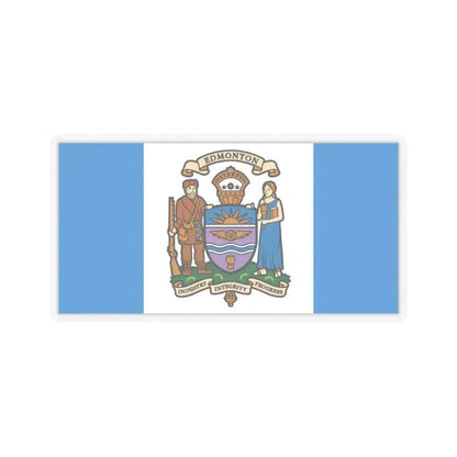 Flag of Edmonton Canada - STICKER Vinyl Kiss-Cut Decal 3 Inch Transparent - The Sticker Space