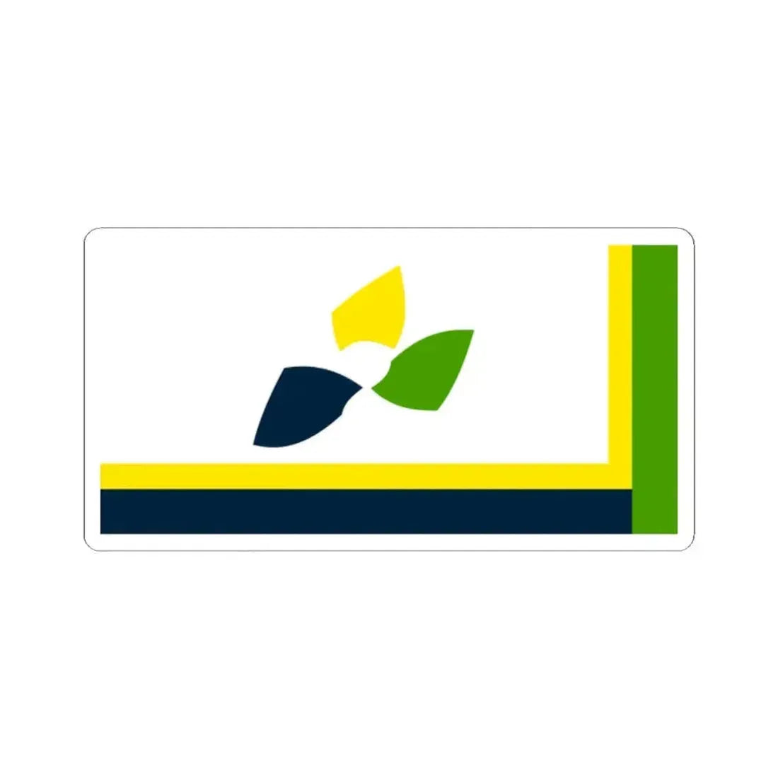 Flag of Edmundston (Canada) STICKER Vinyl Kiss-Cut Decal 2 Inch White - The Sticker Space