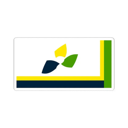 Flag of Edmundston (Canada) STICKER Vinyl Kiss-Cut Decal 2 Inch White - The Sticker Space