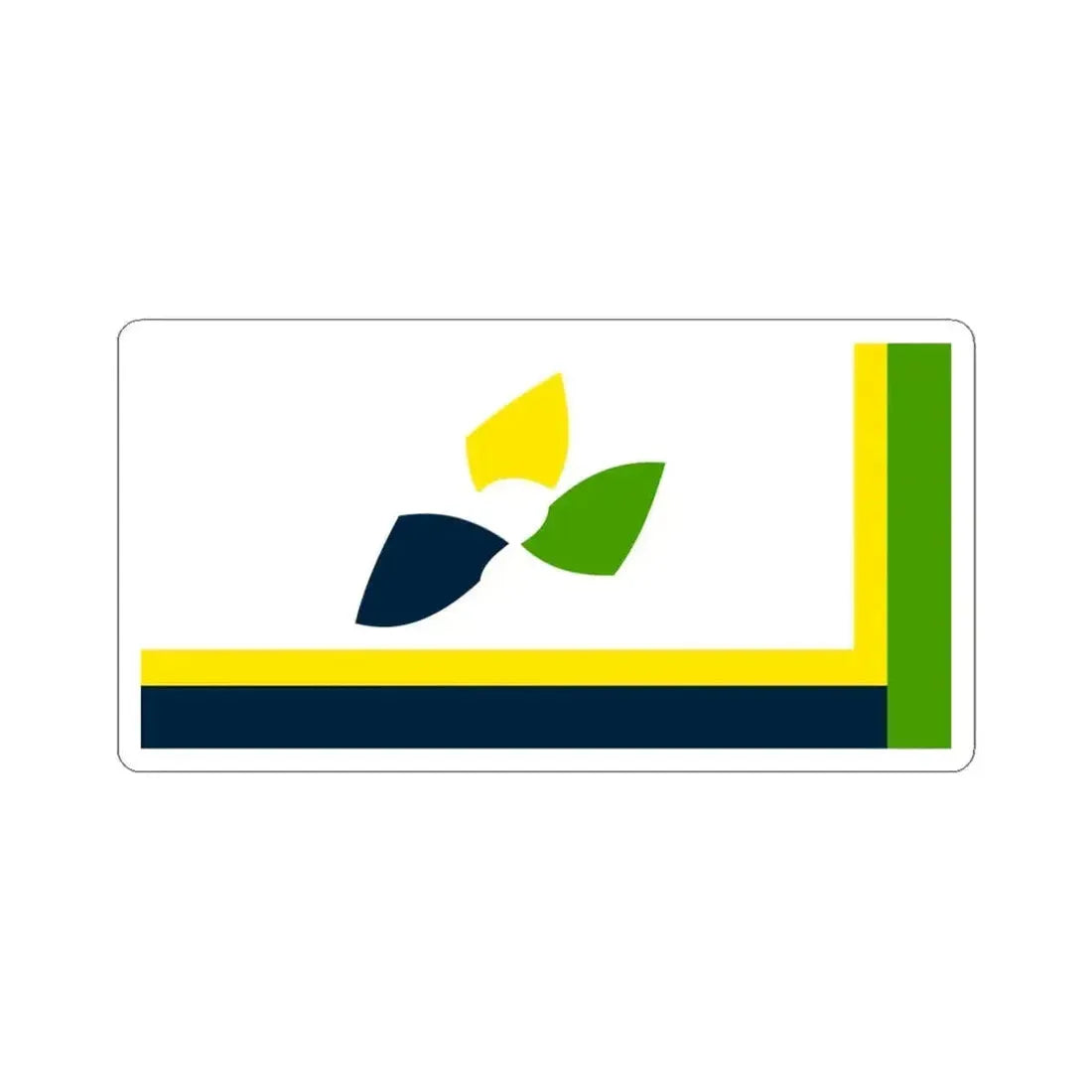 Flag of Edmundston (Canada) STICKER Vinyl Kiss-Cut Decal 6 Inch White - The Sticker Space