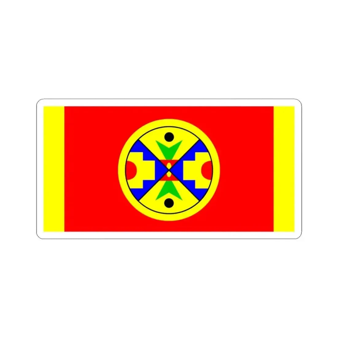 Flag of Eel Ground First Nation (Canada) STICKER Vinyl Kiss-Cut Decal 3 Inch White - The Sticker Space