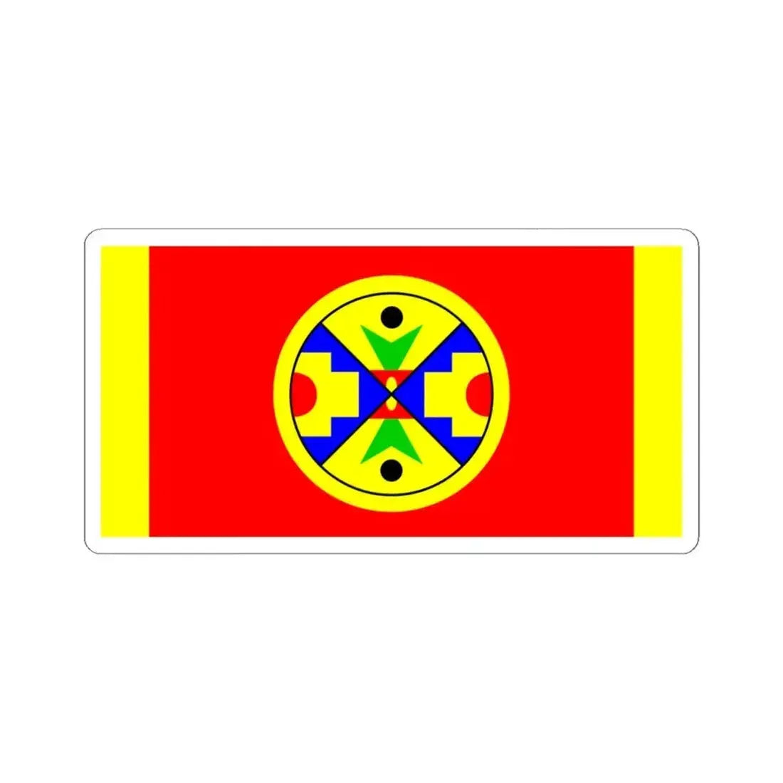 Flag of Eel Ground First Nation (Canada) STICKER Vinyl Kiss-Cut Decal 4 Inch White - The Sticker Space