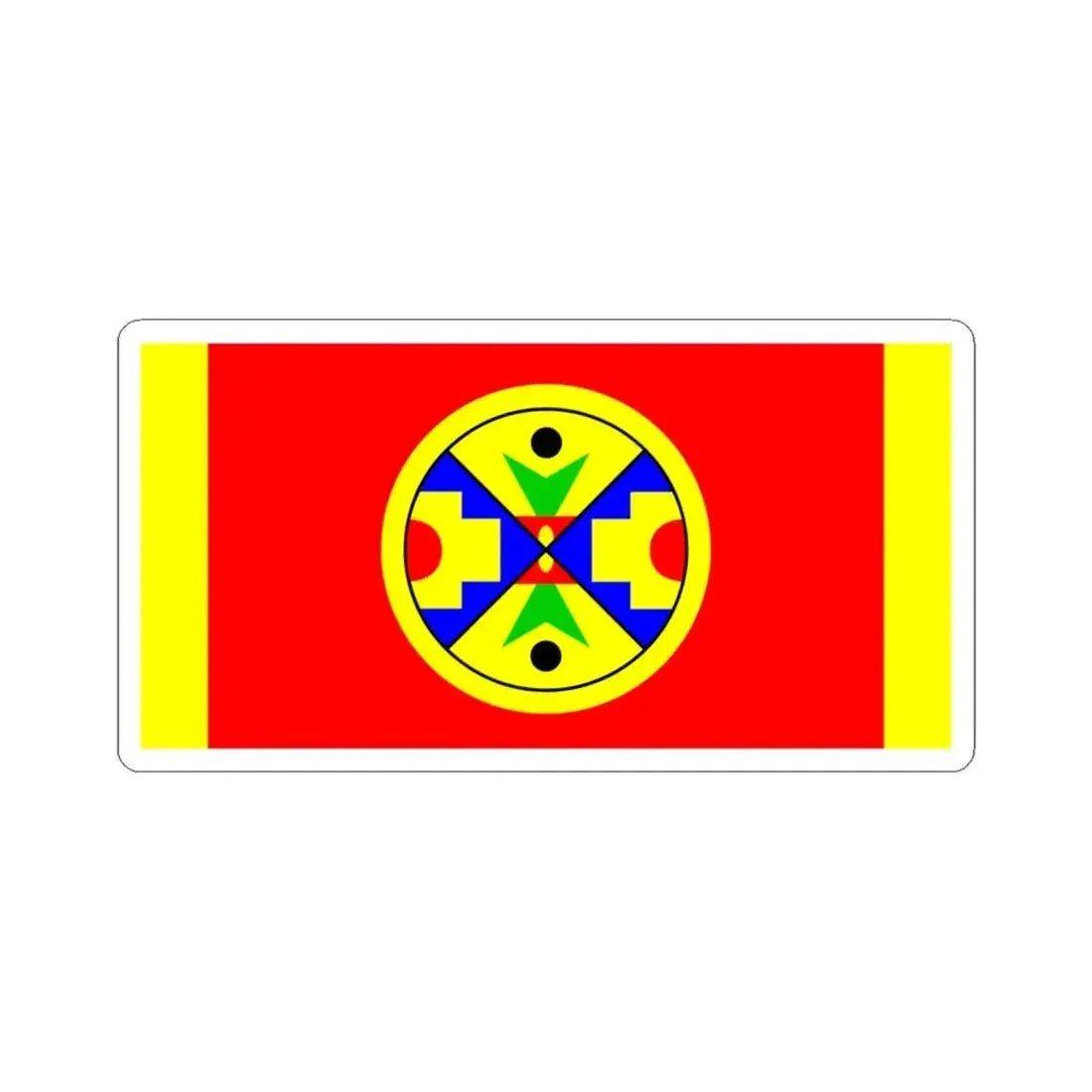 Flag of Eel Ground First Nation (Canada) STICKER Vinyl Kiss-Cut Decal 6 Inch White - The Sticker Space