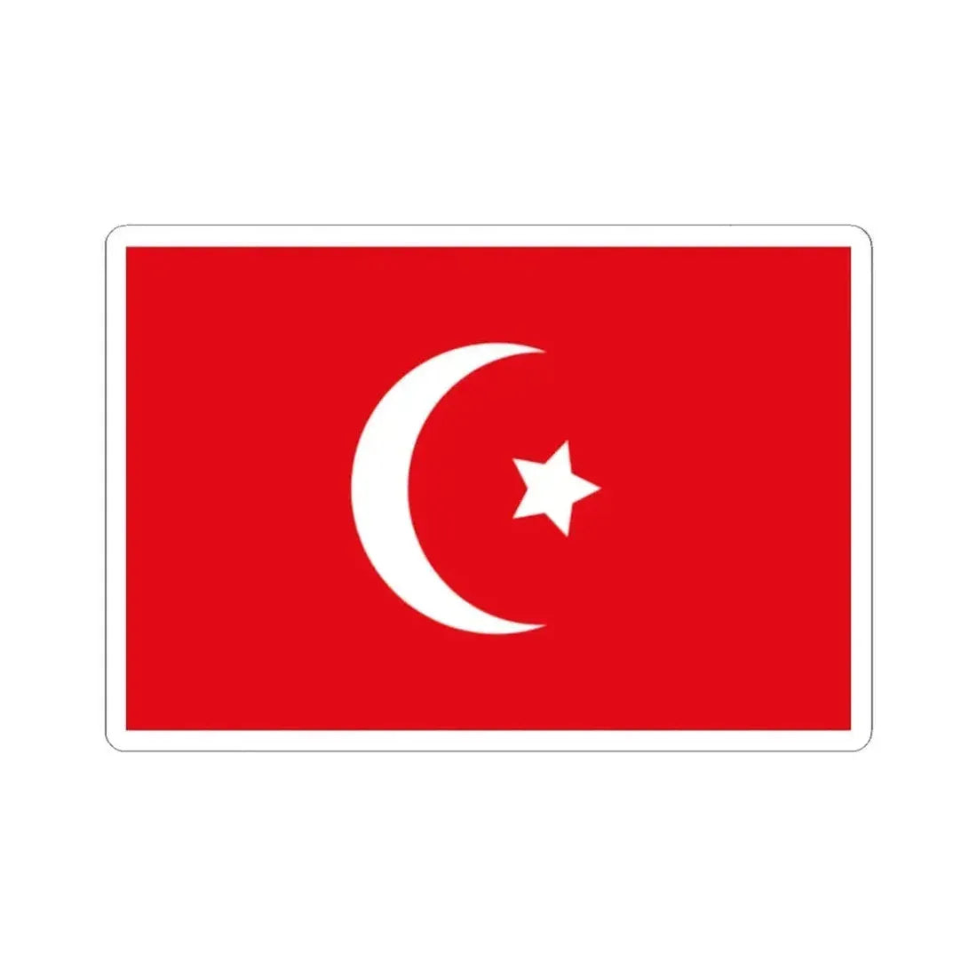 Flag of Egypt 1844-1867 (Egypt) STICKER Vinyl Kiss-Cut Decal 2 Inch White - The Sticker Space