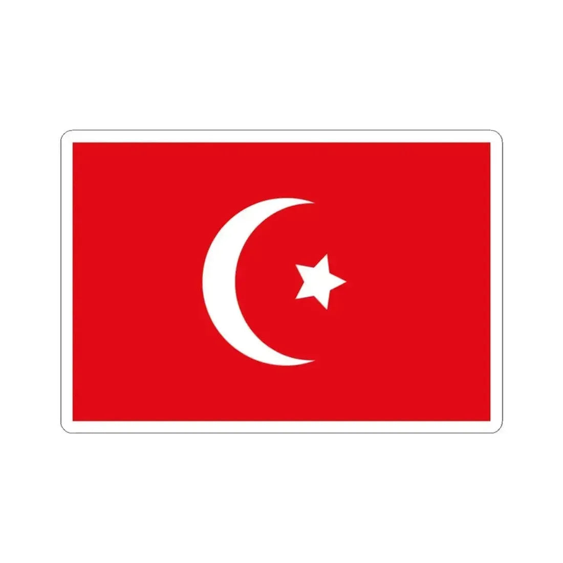 Flag of Egypt 1844-1867 (Egypt) STICKER Vinyl Kiss-Cut Decal 3 Inch White - The Sticker Space