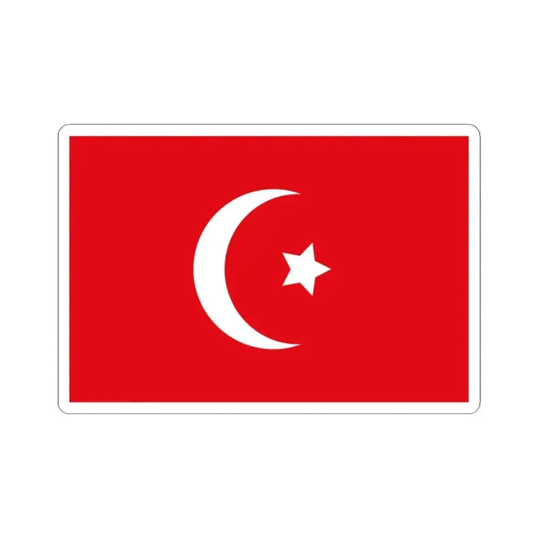 Flag of Egypt 1844-1867 (Egypt) STICKER Vinyl Kiss-Cut Decal 4 Inch White - The Sticker Space