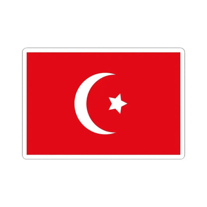 Flag of Egypt 1844-1867 (Egypt) STICKER Vinyl Kiss-Cut Decal 4 Inch White - The Sticker Space