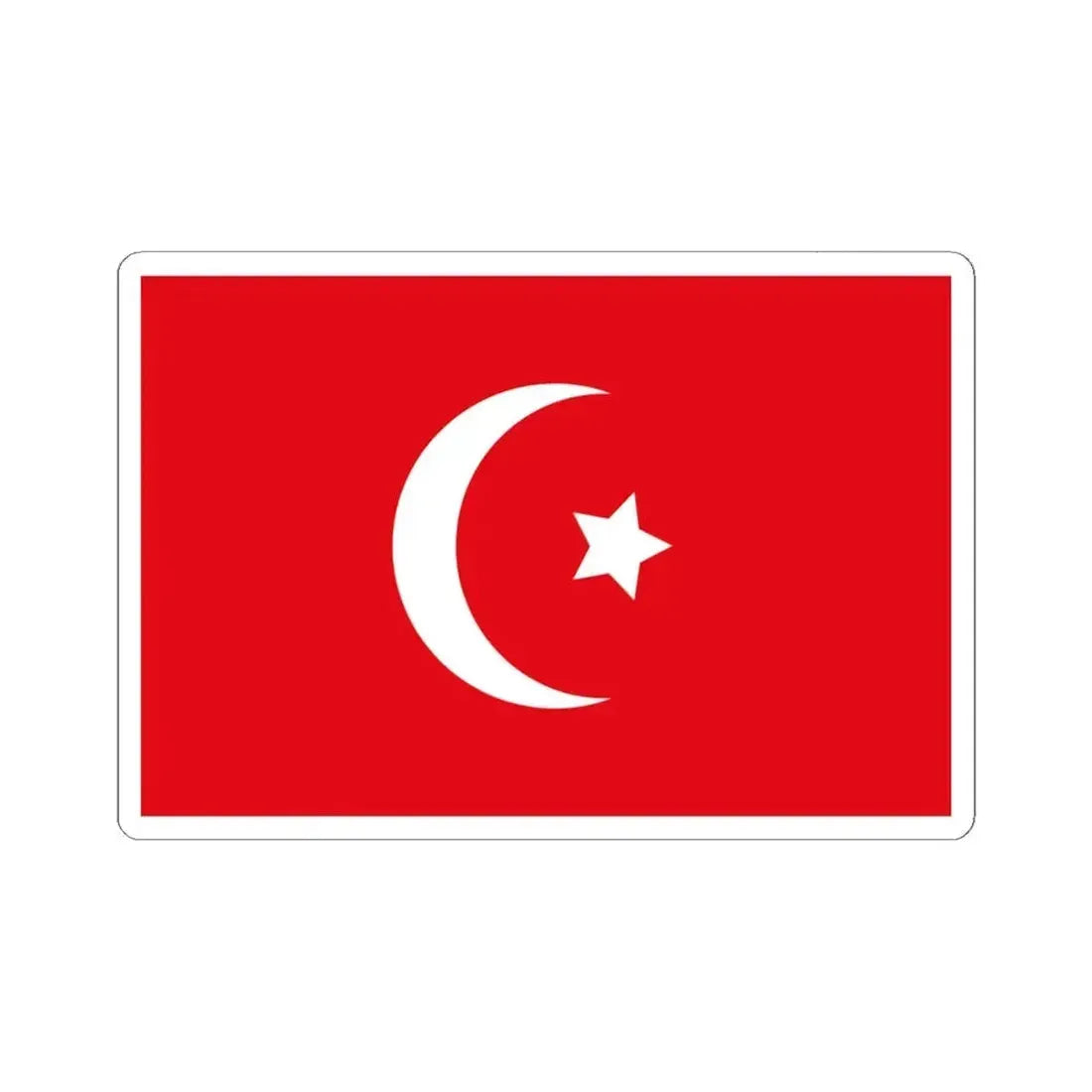 Flag of Egypt 1844-1867 (Egypt) STICKER Vinyl Kiss-Cut Decal 6 Inch White - The Sticker Space