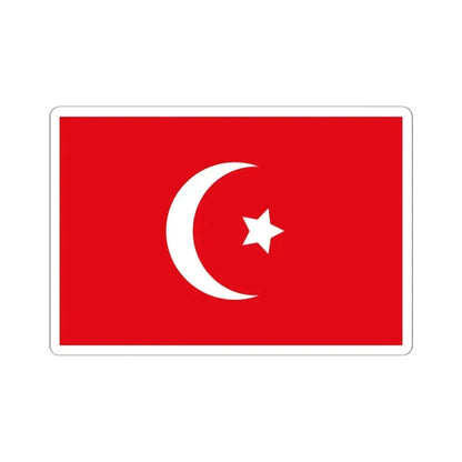 Flag of Egypt 1844-1867 (Egypt) STICKER Vinyl Kiss-Cut Decal 6 Inch White - The Sticker Space