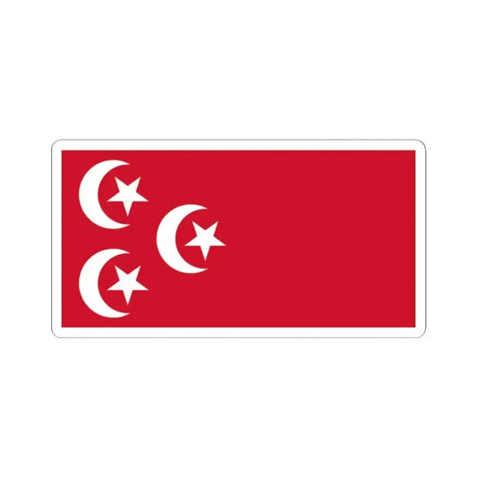 Flag of Egypt 1882-1922 (Egypt) STICKER Vinyl Kiss-Cut Decal 2 Inch White - The Sticker Space