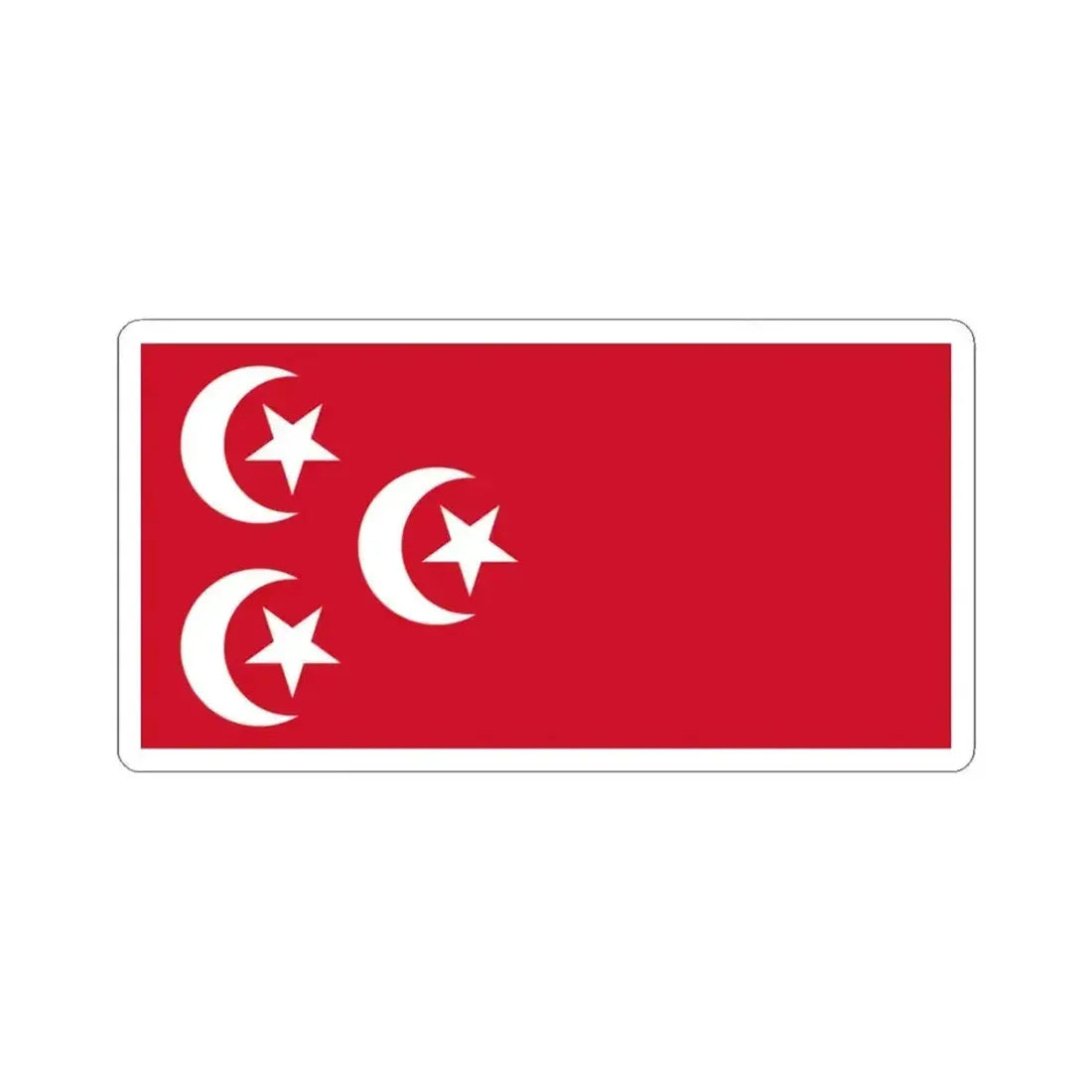 Flag of Egypt 1882-1922 (Egypt) STICKER Vinyl Kiss-Cut Decal 3 Inch White - The Sticker Space