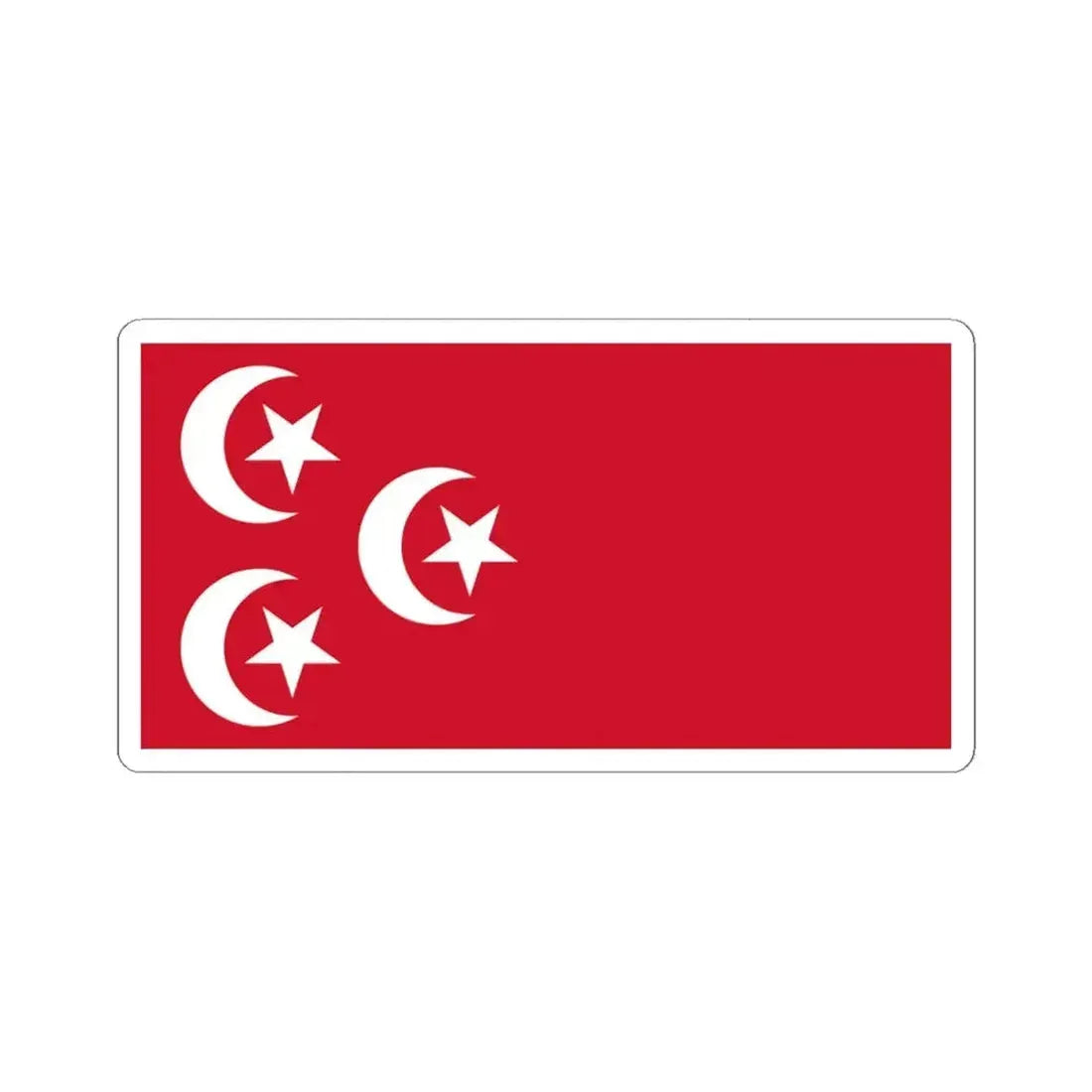 Flag of Egypt 1882-1922 (Egypt) STICKER Vinyl Kiss-Cut Decal 4 Inch White - The Sticker Space