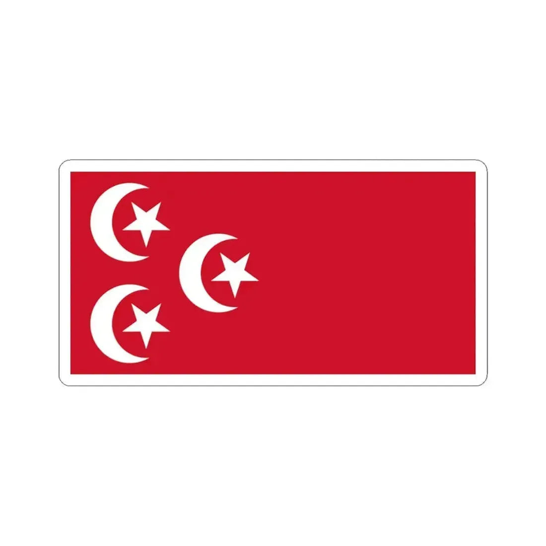 Flag of Egypt 1882-1922 (Egypt) STICKER Vinyl Kiss-Cut Decal 6 Inch White - The Sticker Space
