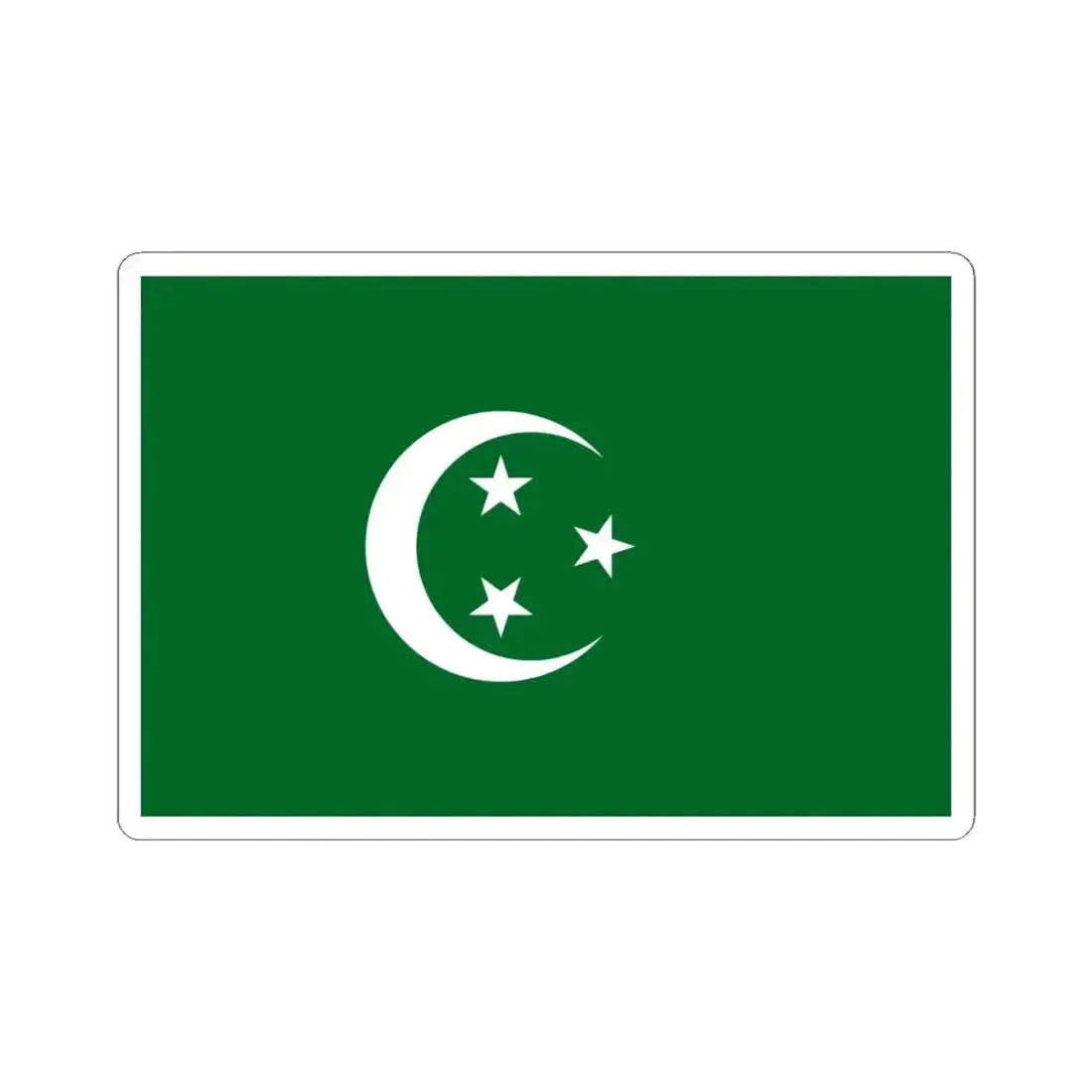Flag of Egypt 1922-1958 (Egypt) STICKER Vinyl Kiss-Cut Decal 4 Inch White - The Sticker Space