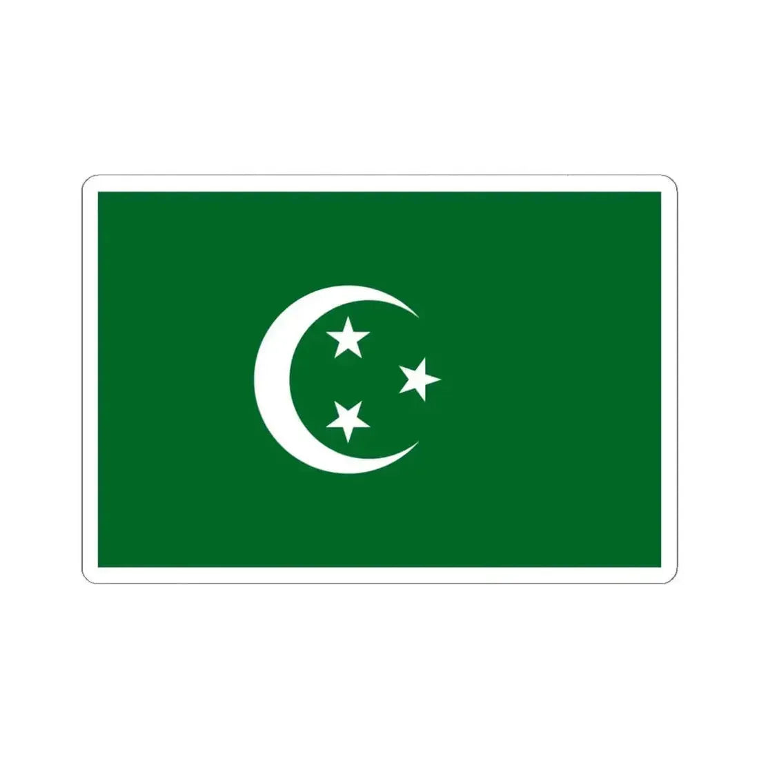 Flag of Egypt 1922-1958 (Egypt) STICKER Vinyl Kiss-Cut Decal 6 Inch White - The Sticker Space
