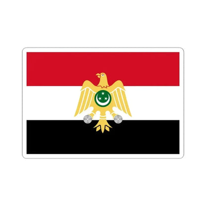 Flag of Egypt 1952-1958 (Egypt) STICKER Vinyl Kiss-Cut Decal 4 Inch White - The Sticker Space