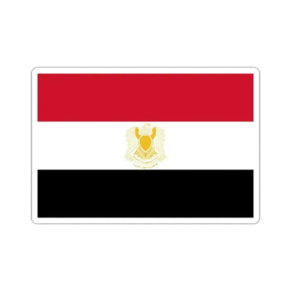 Flag of Egypt 1972-1984 (Egypt) STICKER Vinyl Kiss-Cut Decal 3 Inch White - The Sticker Space