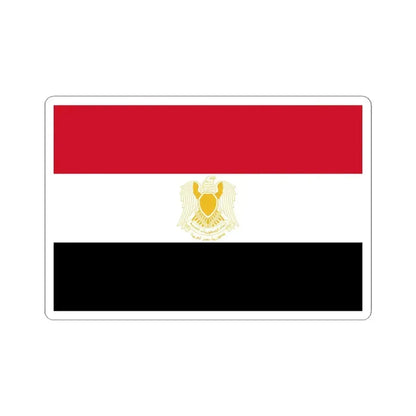 Flag of Egypt 1972-1984 (Egypt) STICKER Vinyl Kiss-Cut Decal 4 Inch White - The Sticker Space