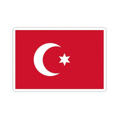 Flag of Egypt 19th century 6point (Egypt) STICKER Vinyl Kiss-Cut Decal 3 Inch White - The Sticker Space