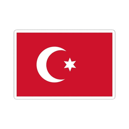 Flag of Egypt 19th century 6point (Egypt) STICKER Vinyl Kiss-Cut Decal 4 Inch White - The Sticker Space