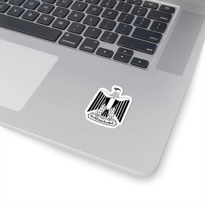 Flag of Egypt Coat of arms Black color (Egypt) (Coat of Arms) STICKER Vinyl Kiss-Cut Decal - The Sticker Space