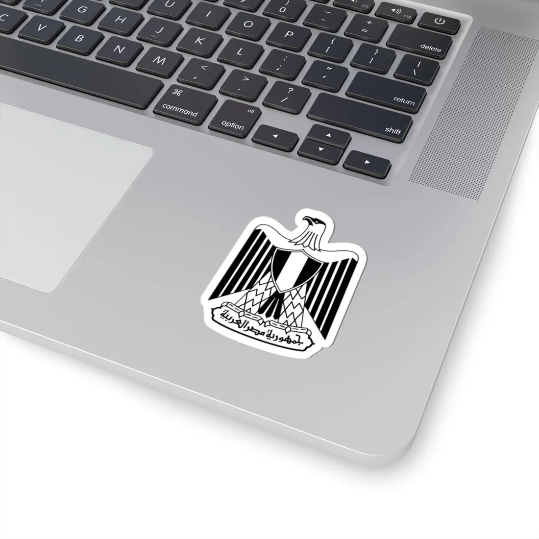 Flag of Egypt Coat of arms Black color (Egypt) (Coat of Arms) STICKER Vinyl Kiss-Cut Decal - The Sticker Space