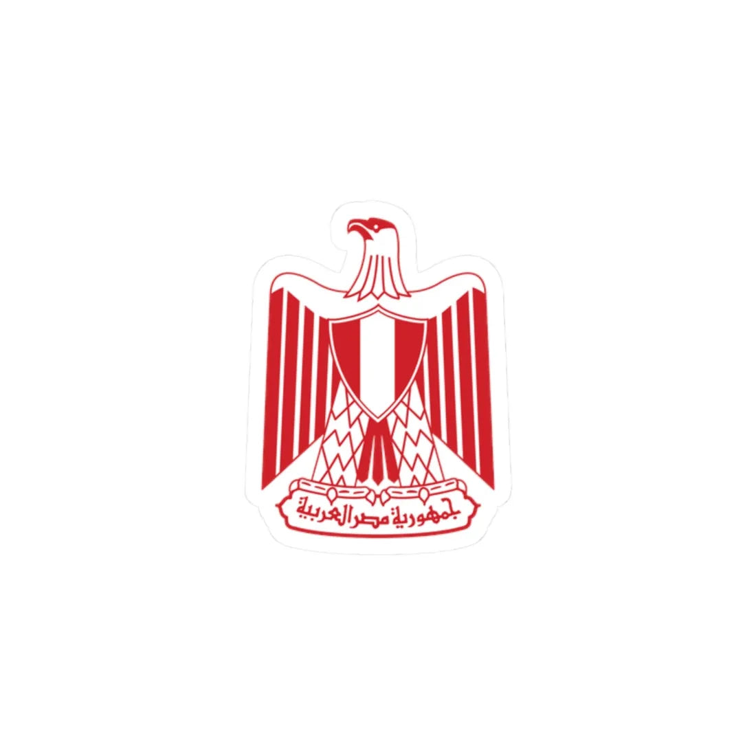 Flag of Egypt Coat of arms Red color (Egypt) (Coat of Arms) STICKER Vinyl Kiss-Cut Decal 2 Inch White - The Sticker Space