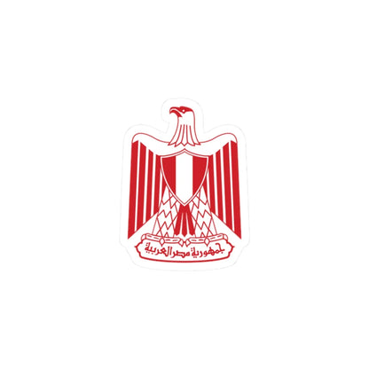 Flag of Egypt Coat of arms Red color (Egypt) (Coat of Arms) STICKER Vinyl Kiss-Cut Decal 2 Inch White - The Sticker Space