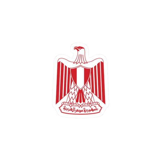 Flag of Egypt Coat of arms Red color (Egypt) (Coat of Arms) STICKER Vinyl Kiss-Cut Decal 2 Inch White - The Sticker Space